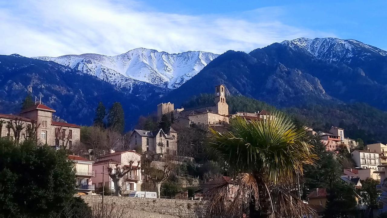 F2 de 45 m2 avec jardin au rdc dans villa chiens OK à 5 min à pied des Thermes de Vernet-les-Bains, location de samedi à samedi Esterno foto
