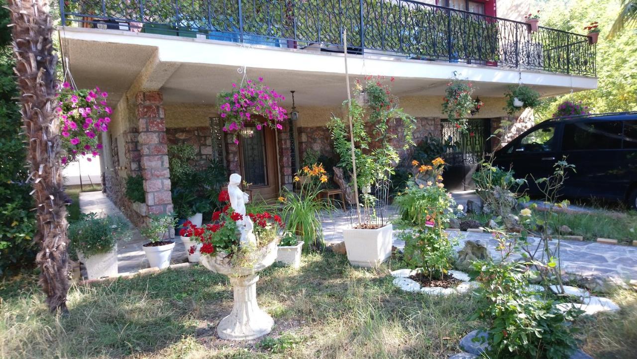 F2 de 45 m2 avec jardin au rdc dans villa chiens OK à 5 min à pied des Thermes de Vernet-les-Bains, location de samedi à samedi Esterno foto